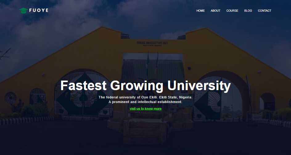 A university website